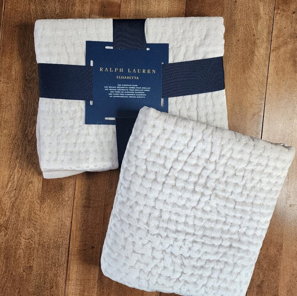 2 Ralph Lauren Norris Velvet Euro Shams